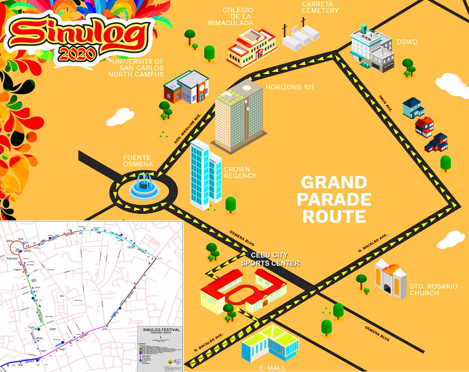 Sinulog 2020 Grand Parade Route